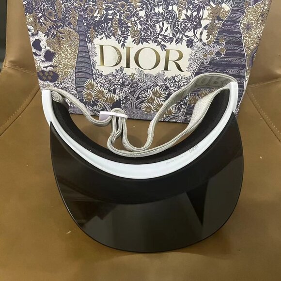 Dior Gray and White Visor Hat - Picture 3 of 4
